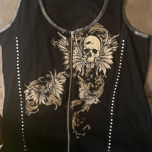 Zip up tank top